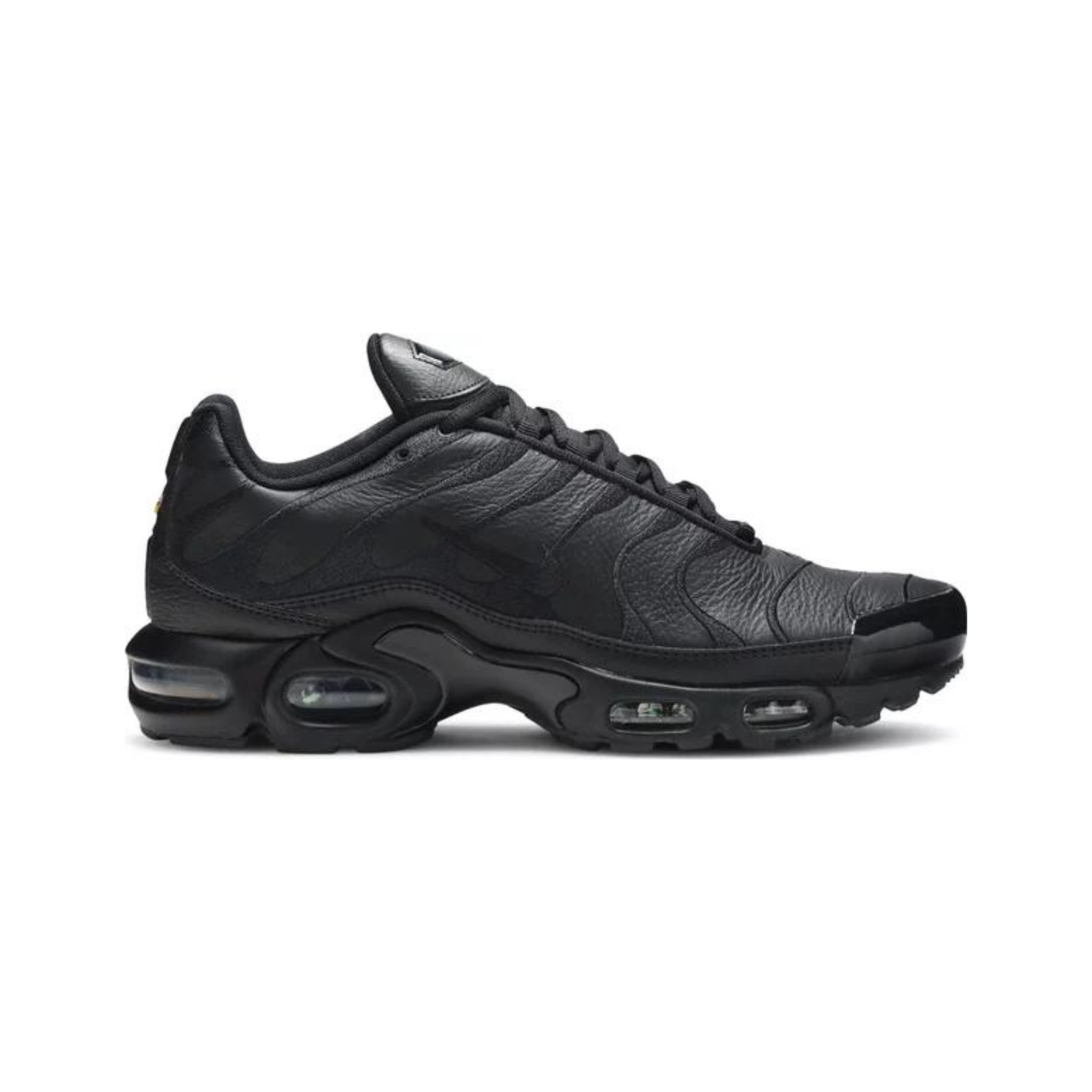 Nike Air Max Plus Triple Black Leather AJ2029 001 N Hype