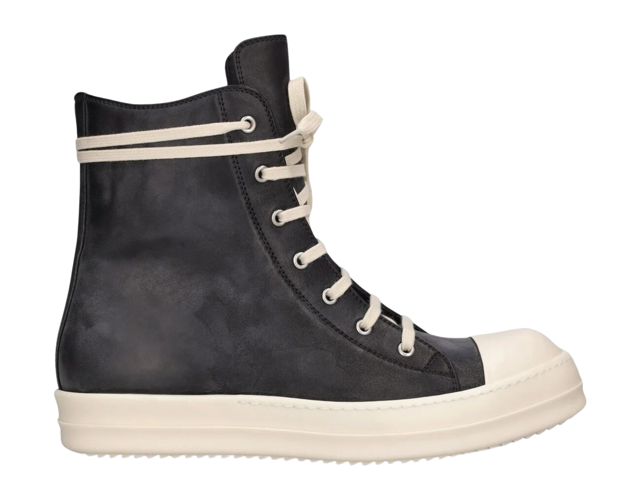 Rick Owens Leather High Top Sneakers – N-Hype
