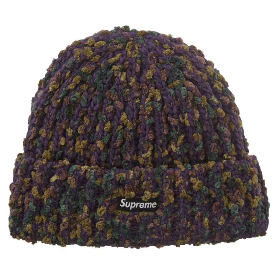 SUPREME Chenille Beanie Dark Purple N Hype