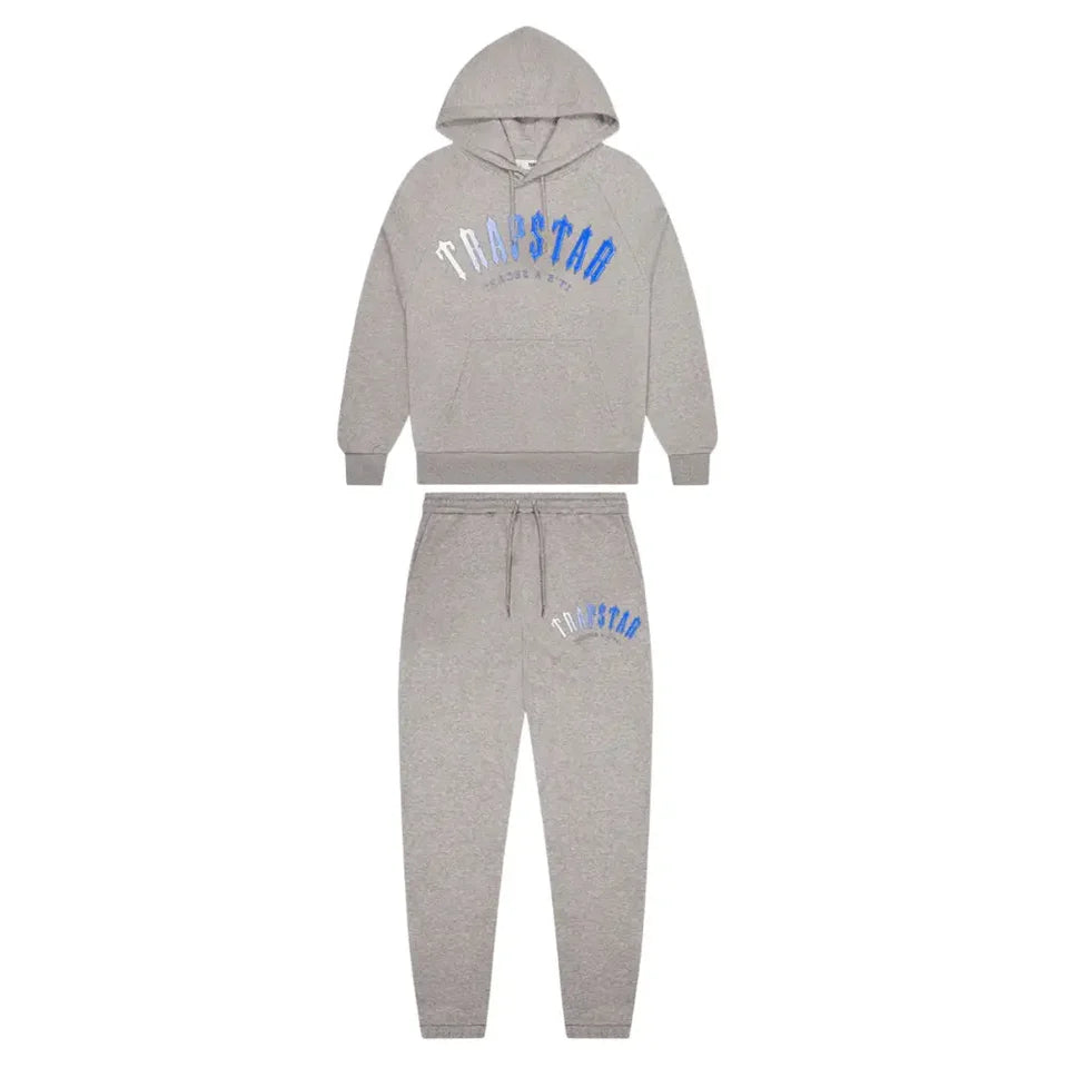 Trapstar Irongate Arch Fade Tracksuit Grey/Blue – N-Hype