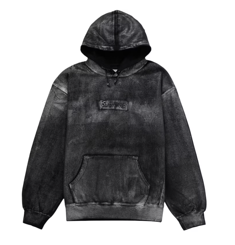 Supreme MM6 Maison Margiela Foil Box Logo Hooded Sweatshirt Black N Hype