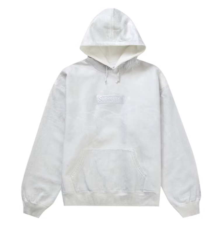 Supreme MM6 Maison Margiela Foil Box Logo Hooded Sweatshirt White N Hype