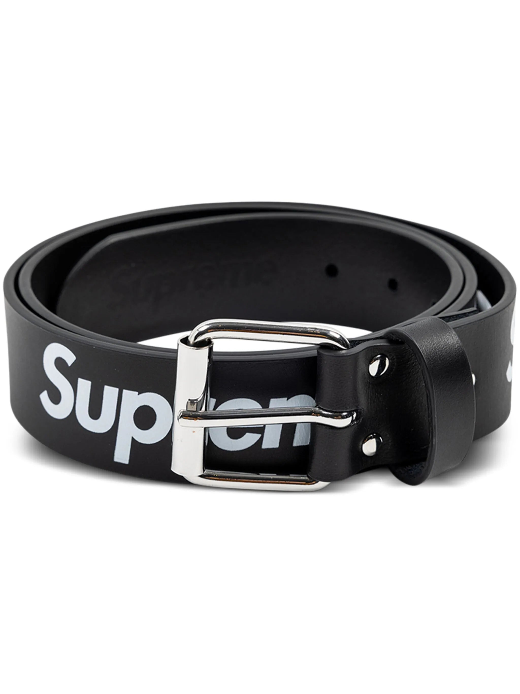 Supreme Repeat Leather Belt Black – N-Hype