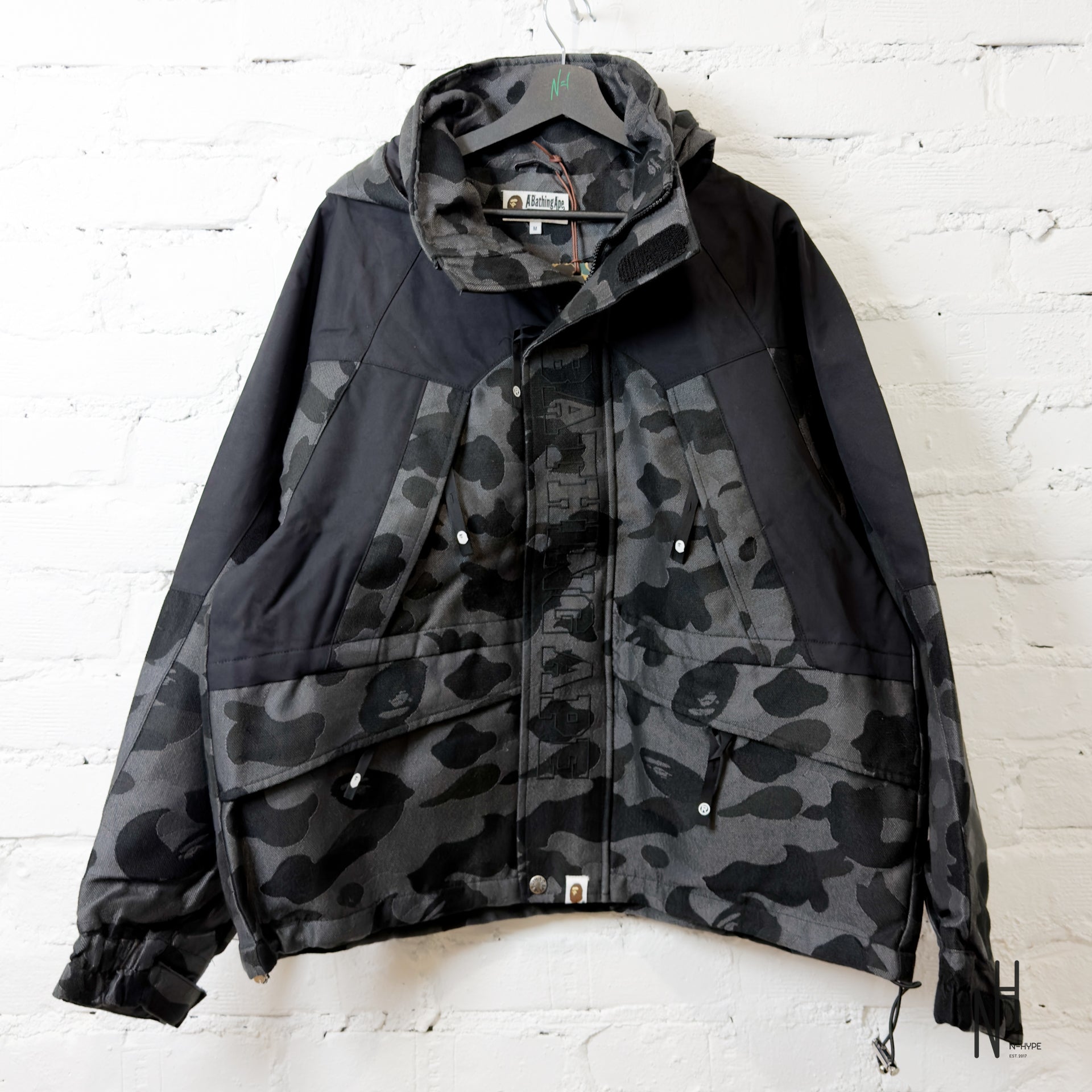 Bape Jacquard Snowboard Jacket Black | N-Hype