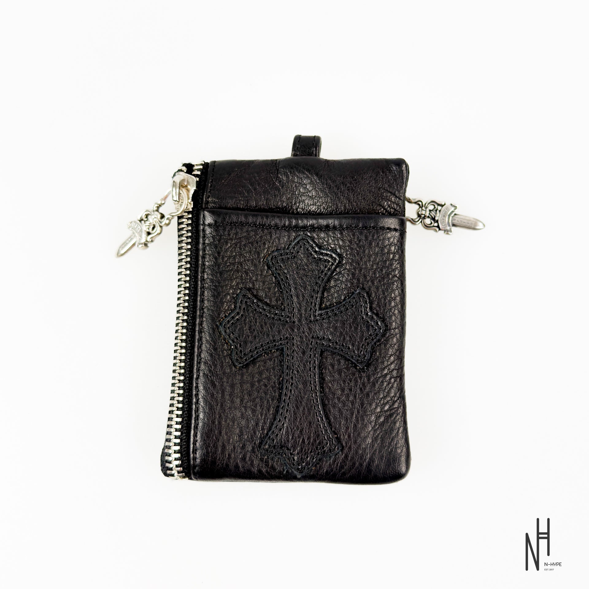 CHROME HEARTS DAGGERZIP レザー 手袋 サイズ8 ブラック CHROME HEARTS（クロムハーツ） ダガージップグローブ ブラック