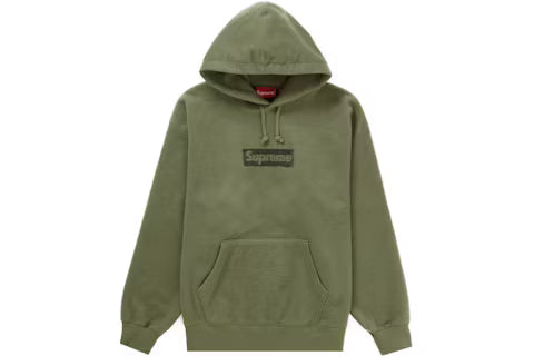 Supreme Inside Out Box Logo Hooded Sweatshirt Light Olive | N-Hype Supreme Inside Out Box Logo Hooded Sweatshirt Light Olive | N-Hype