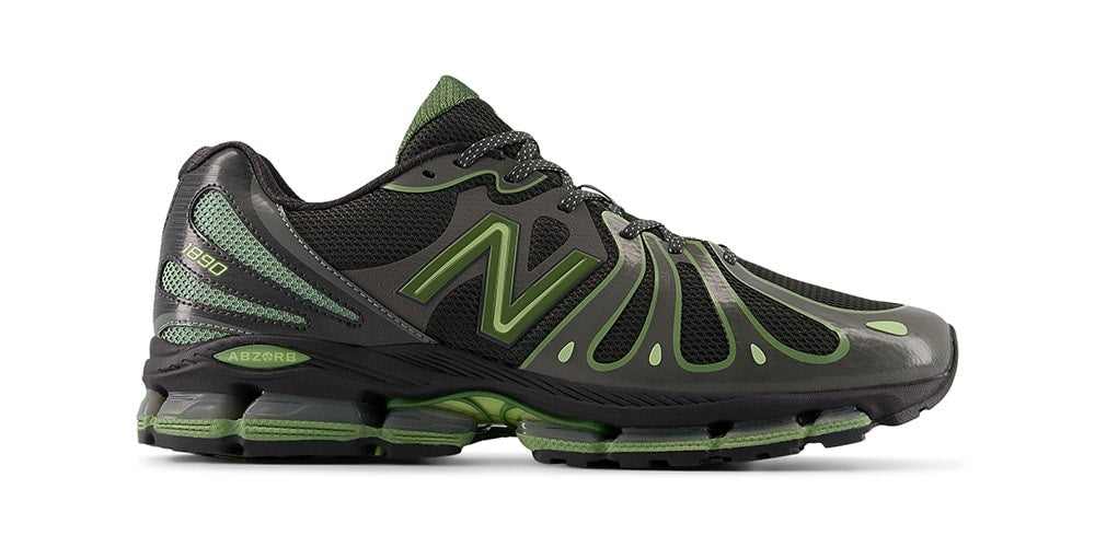 Nowe Sneakersy New Balance ABZORB 1890 w Kolorze "Faded Black/Utility Green"