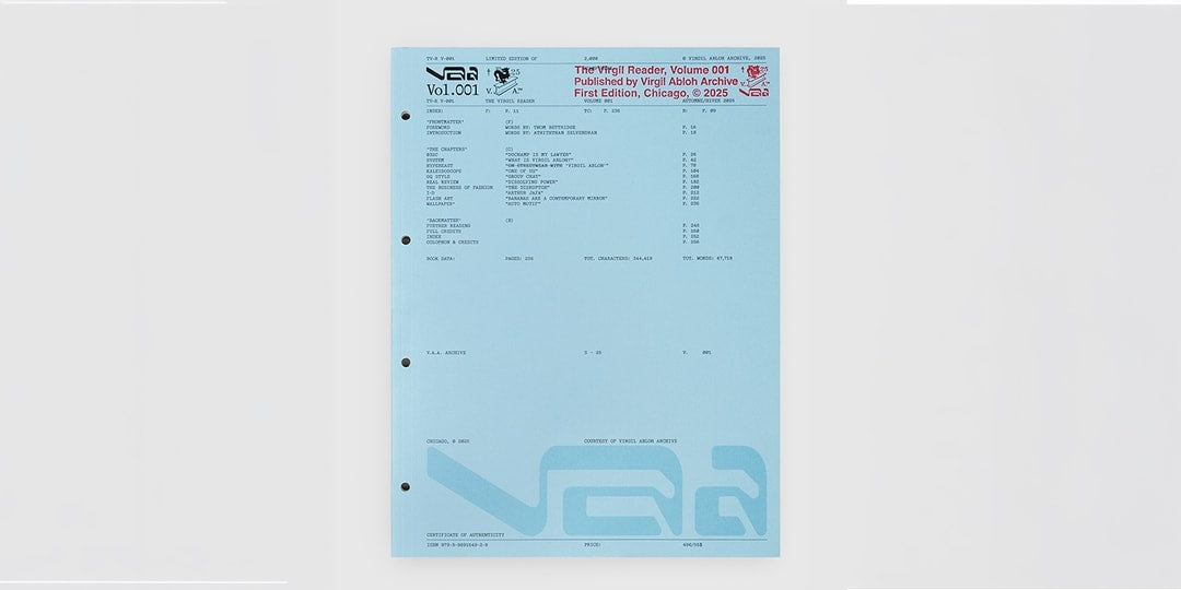 The Virgil Abloh Archive™ - Nowe Możliwości i Publikacja "The Virgil Reader Vol. 001"