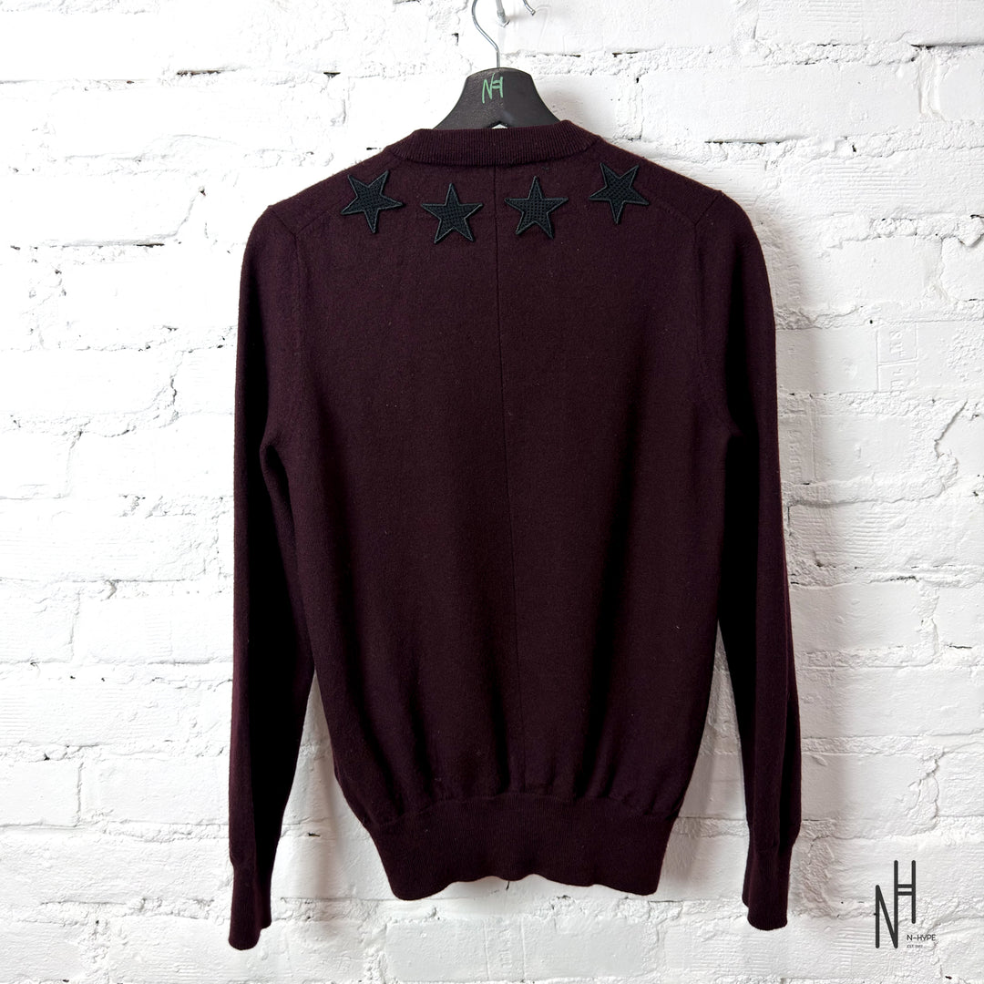 Givenchy Stars Burgundy Sweater