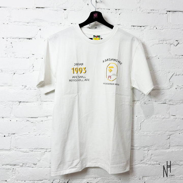 Bape Japan Exclusive Japan Souvenir Tee  White Yellow