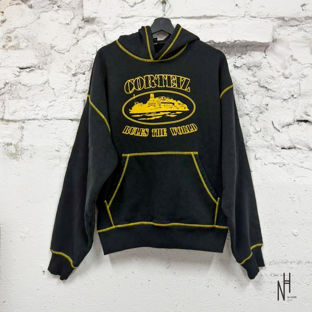 Corteiz Rules The World Hoodie Yellow