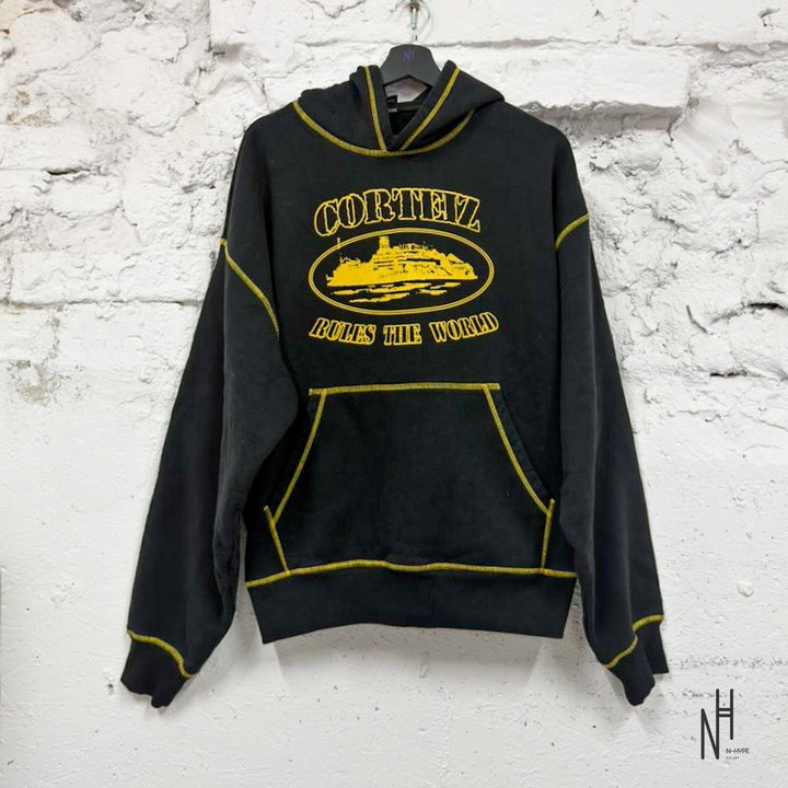 Corteiz Rules The World Hoodie Yellow