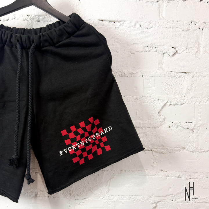FVCKTHISBRAND DELUSIONAL SHORTS BLACK