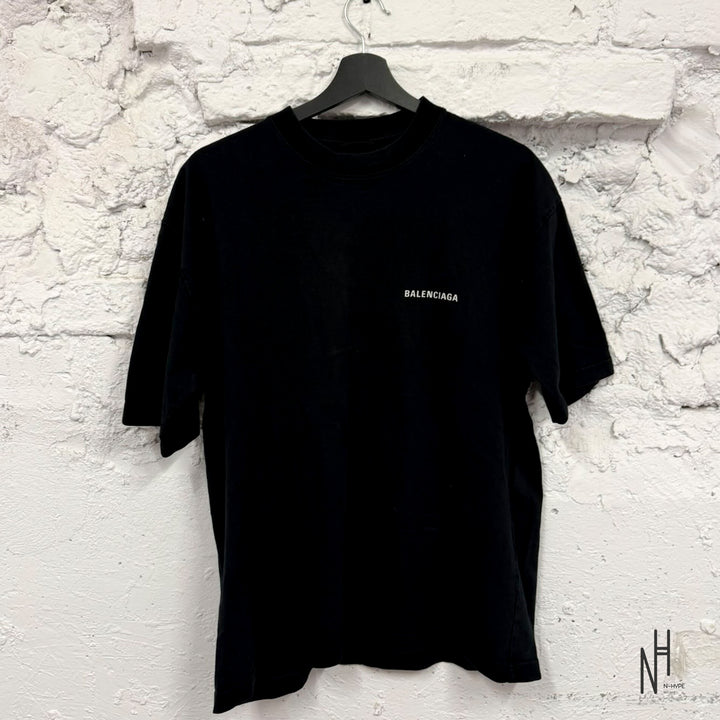 Balenciaga Back Logo Oversized T-Shirt Black