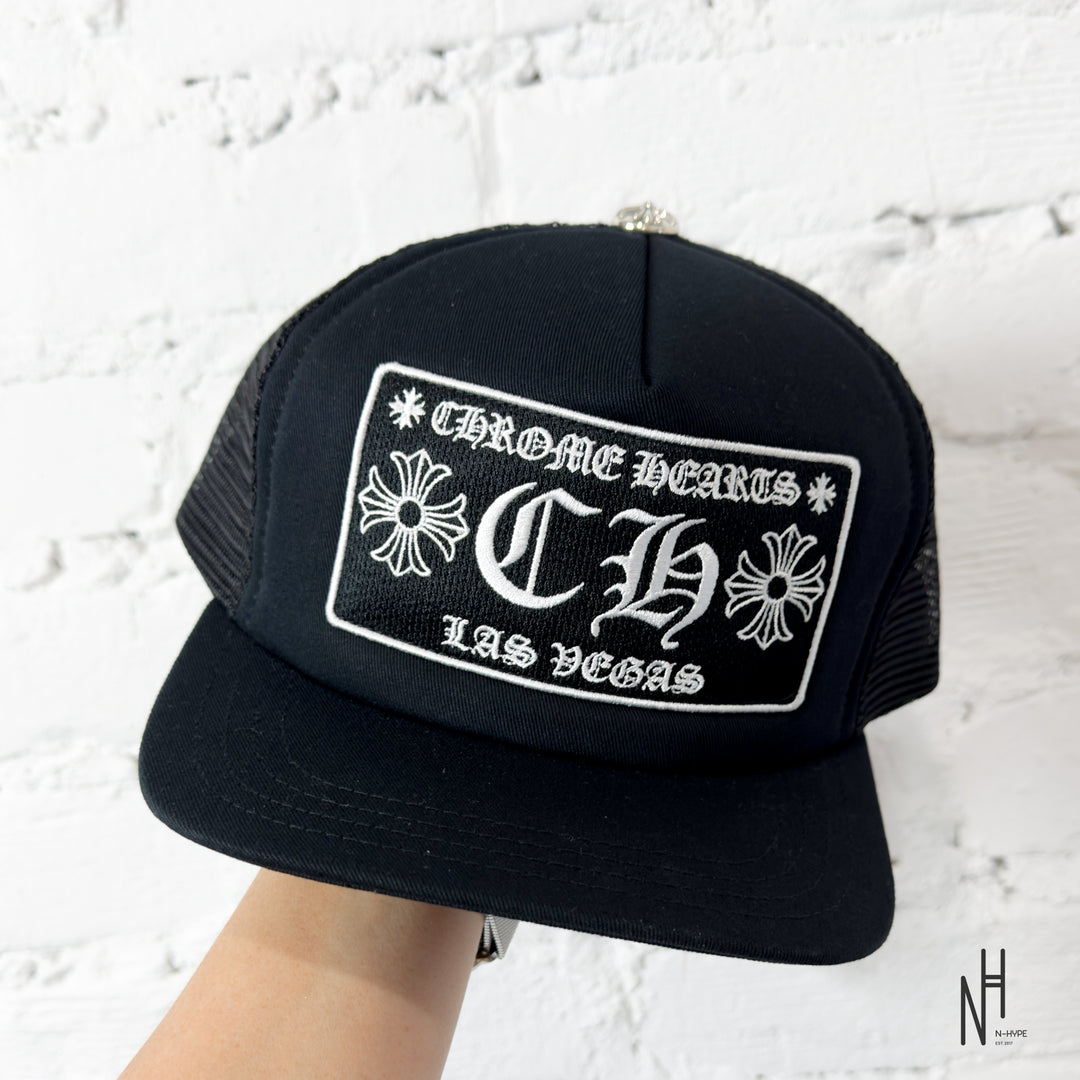 Chrome Hearts CH Las Vegas Trucker Hat Black / Black