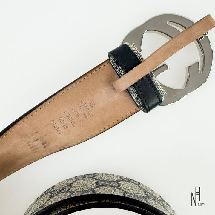 Gucci GG Supreme Belt Beige