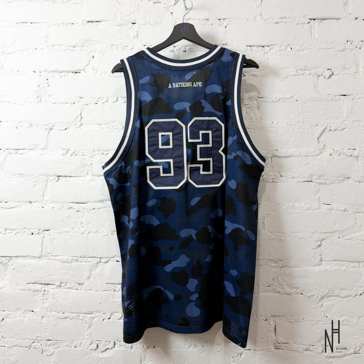 BAPE ABC Camo Basketball Tank Top Navy