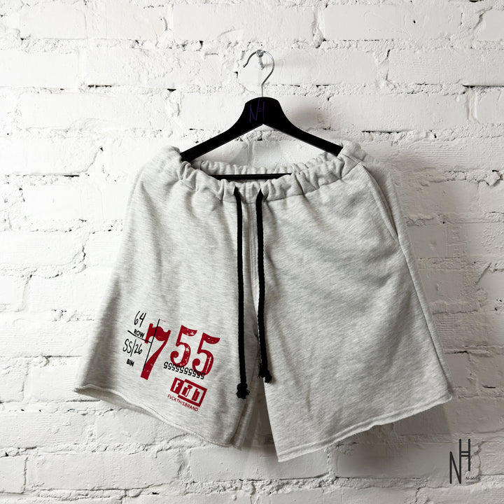 FVCKTHISBRAND TICKET 75 SHORTS GREY