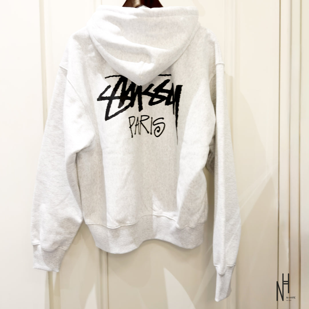 Stussy Paris Zip Hoodie Ash Heather
