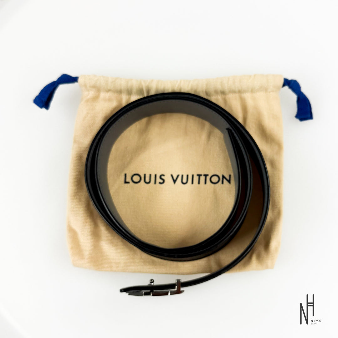 Louis Vuitton LV Initiales Reversible Belt Monogram Black Grey