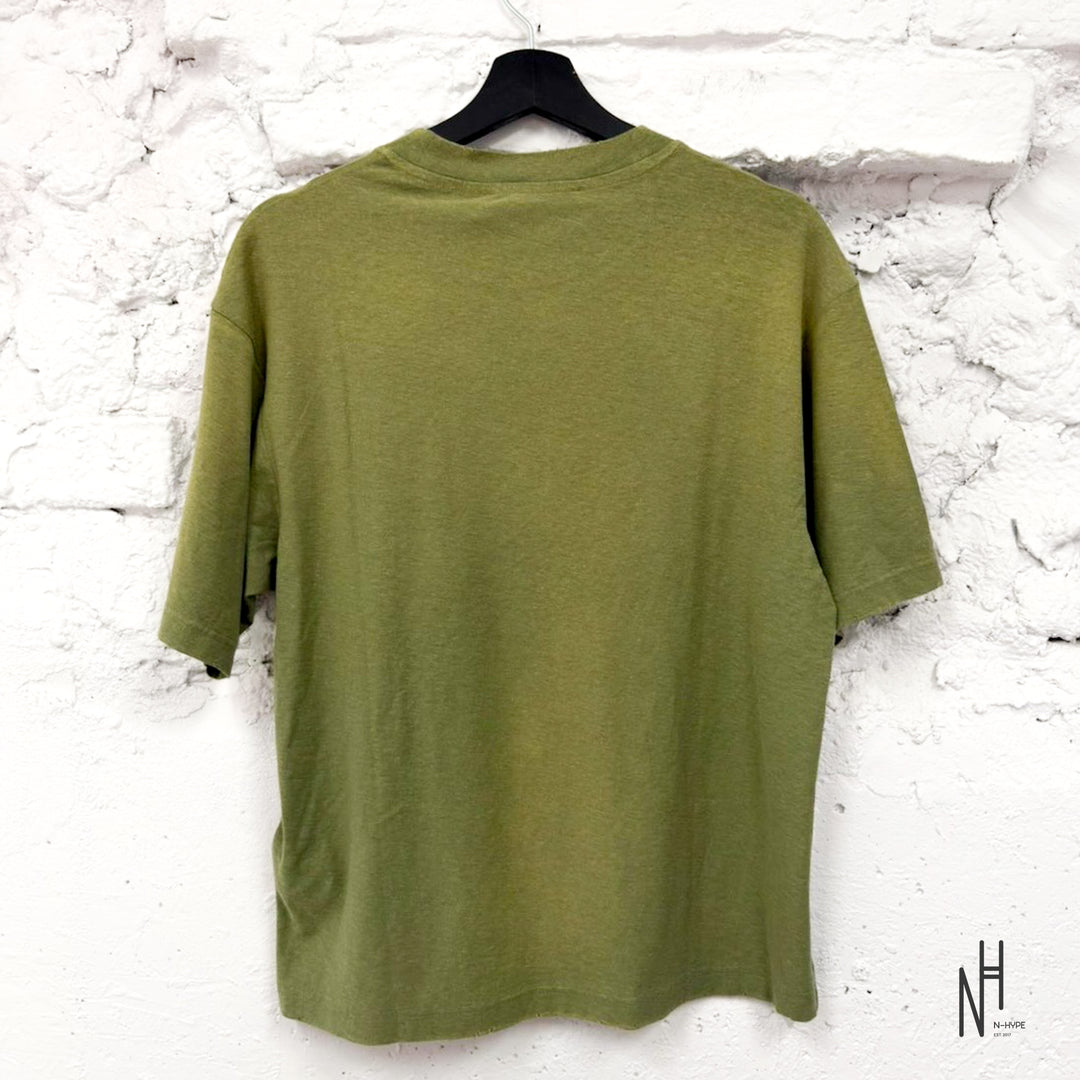 Acne Studios Sprayed 1996 Logo T-Shirt Olive Green
