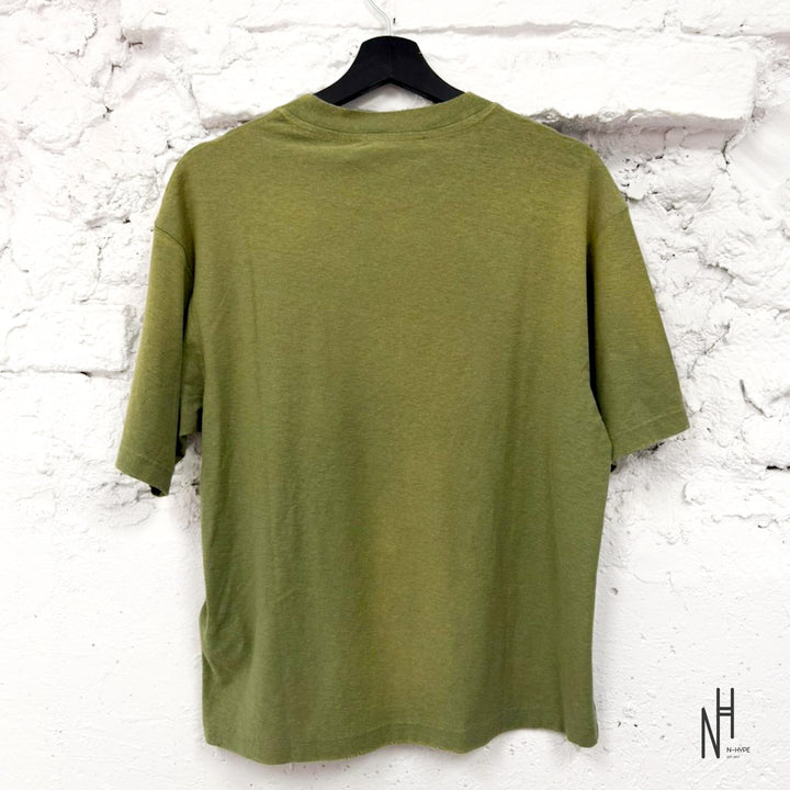 Acne Studios Sprayed 1996 Logo T-Shirt Olive Green