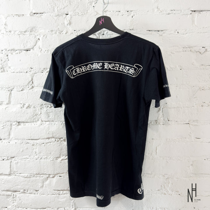 Chrome Hearts Scroll Logo Tee Black