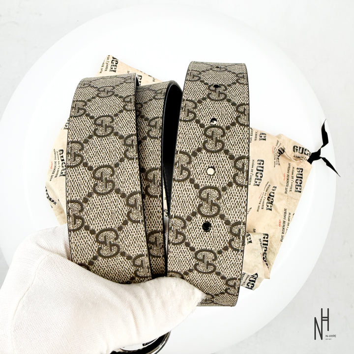 Gucci GG Supreme Belt Beige