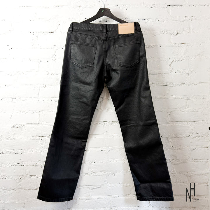 FVCKTHISBRAND STUDDED WAXED DENIM BLACK
