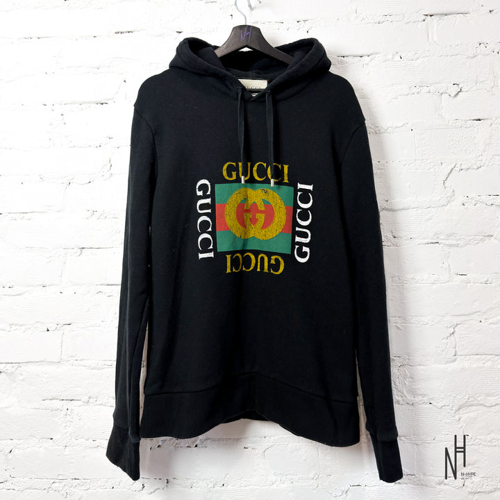 Gucci Vintage Logo Hoodie Black