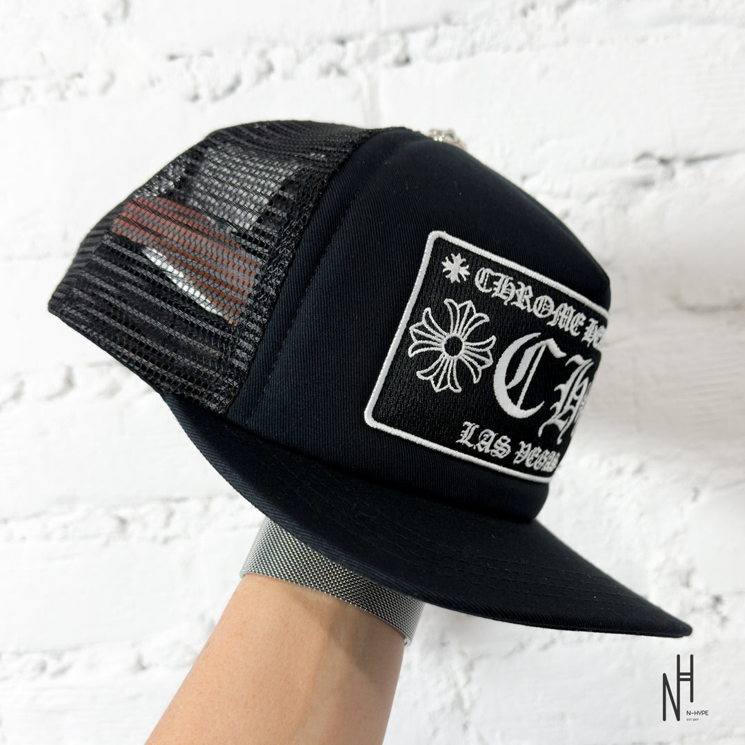 Chrome Hearts CH Las Vegas Trucker Hat Black / Black