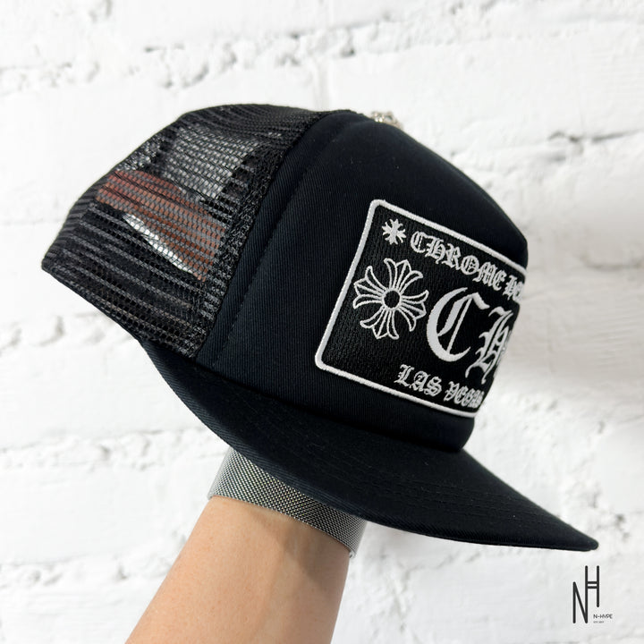 Chrome Hearts CH Las Vegas Trucker Hat Black / Black