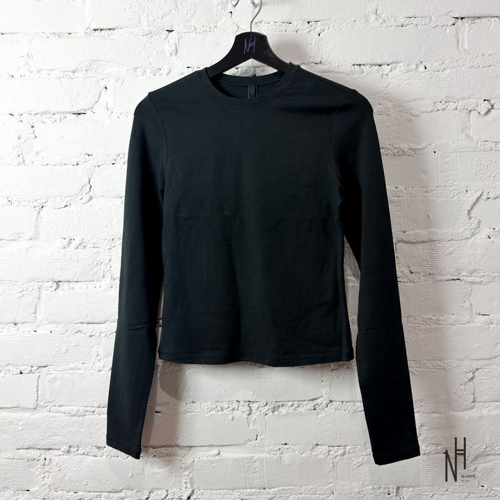 SKIMS Cotton Jersey Long Sleeve T-Shirt Soot
