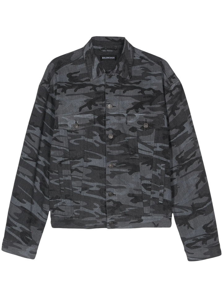 Balenciaga Denim Jacket Camo