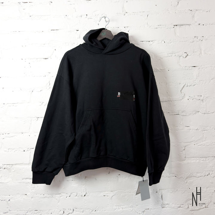 Balenciaga Political Campaign Cotton Hoodie Black