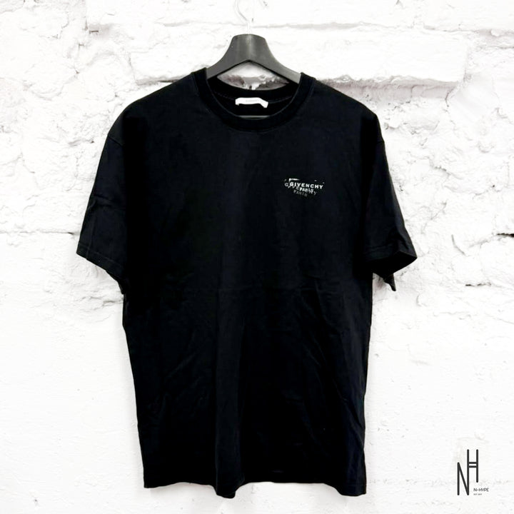 Givenchy Paris Paint Logo T-Shirt Black