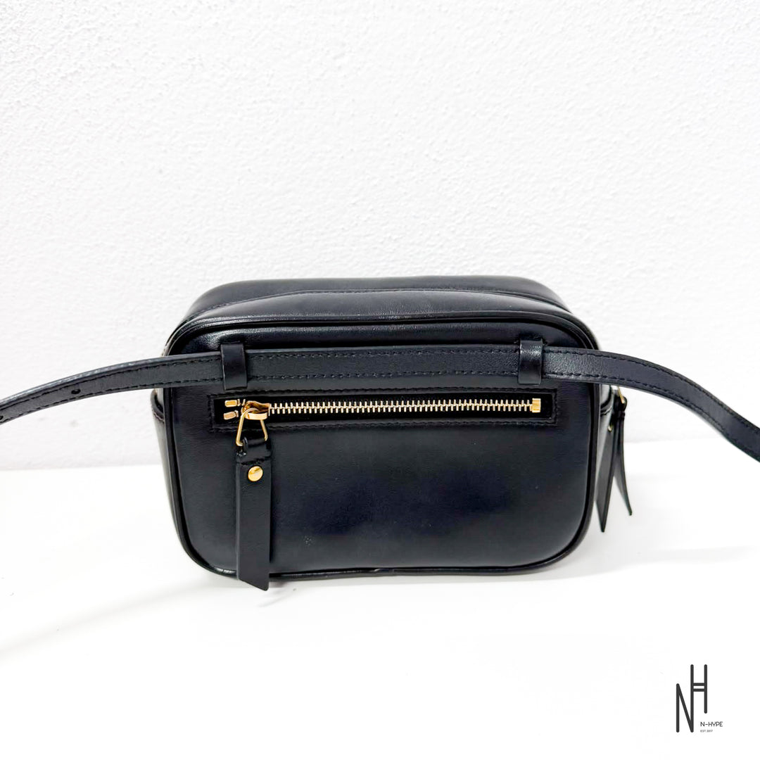 Saint Laurent Monogram Oval Camera Bag Black