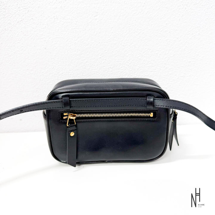 Saint Laurent Monogram Oval Camera Bag Black