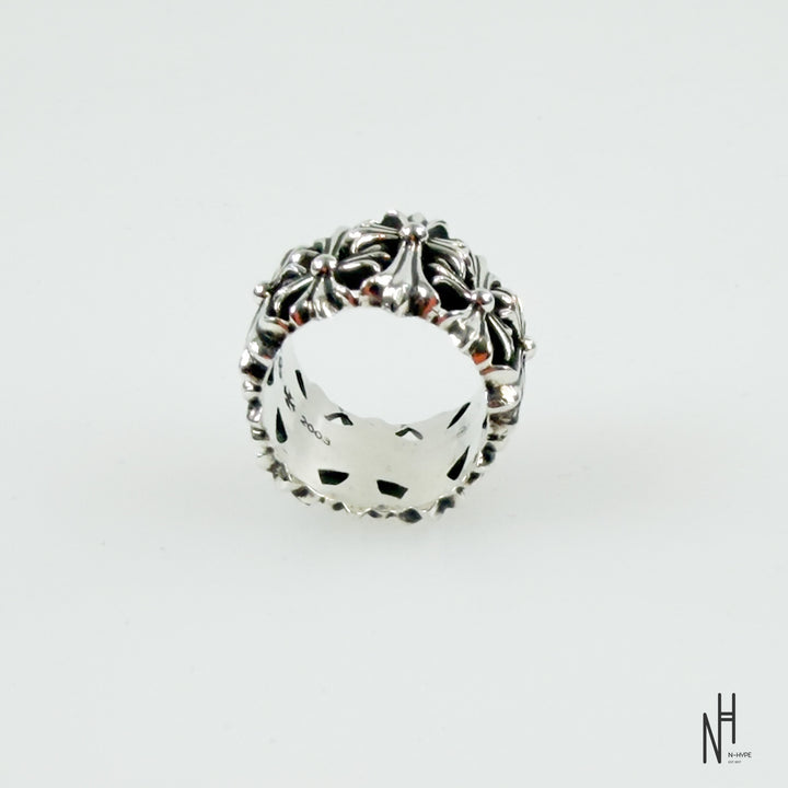Chrome Hearts MultiCross Silver Ring