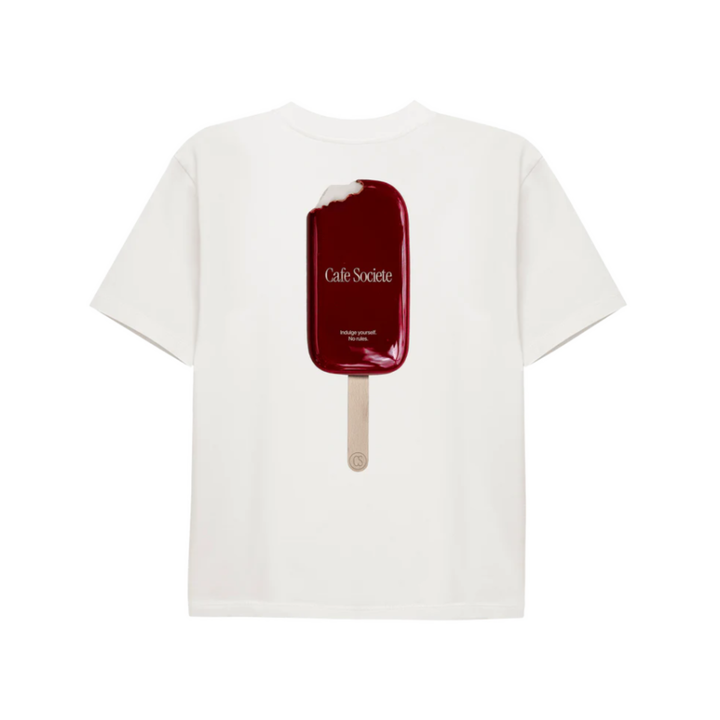Cafe Societe T-shirt Ice Cream (White)