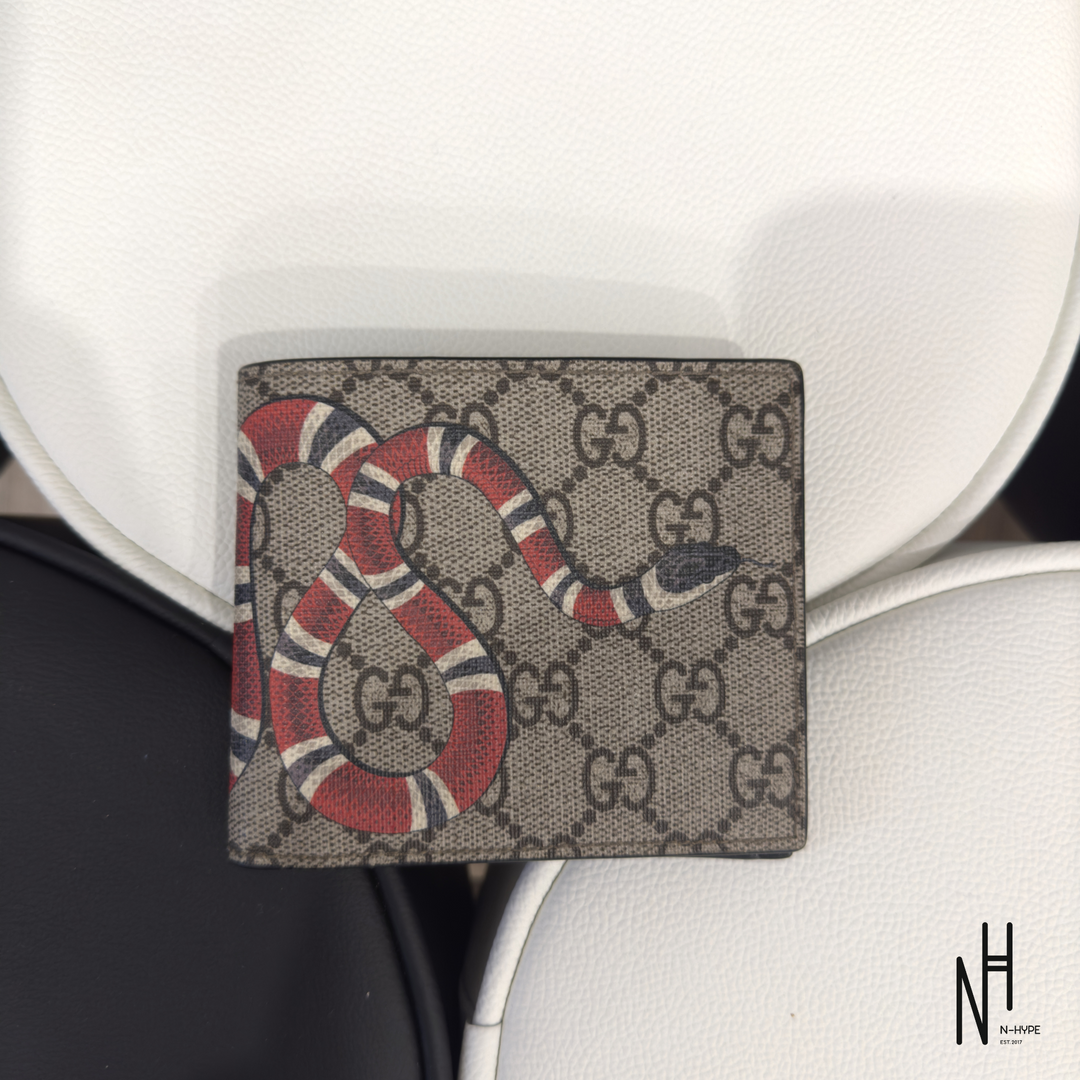Gucci Supreme Kingsnake Wallet Kingsnake Print Gg Supreme Coin