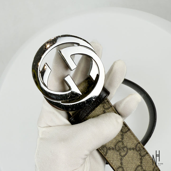 Gucci Beige Supreme Monogram Belt