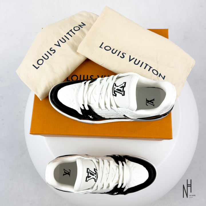 Louis Vuitton LV Trainer Black White Patent Leather