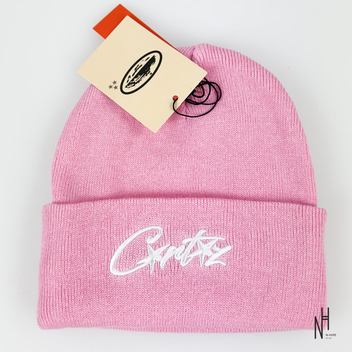 Corteiz Allstarz Folded Beanie Pink