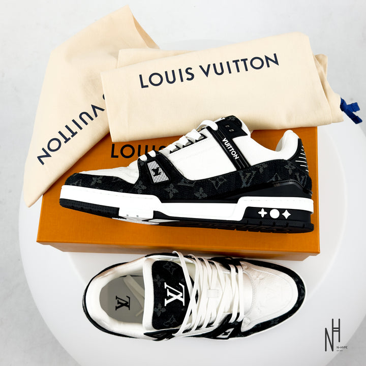 Louise Vuitton LV Trainer White Black