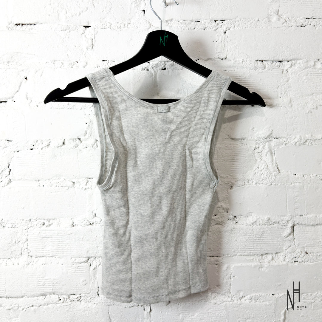 SKIMS Cotton Rib Tank Light Heather Grey