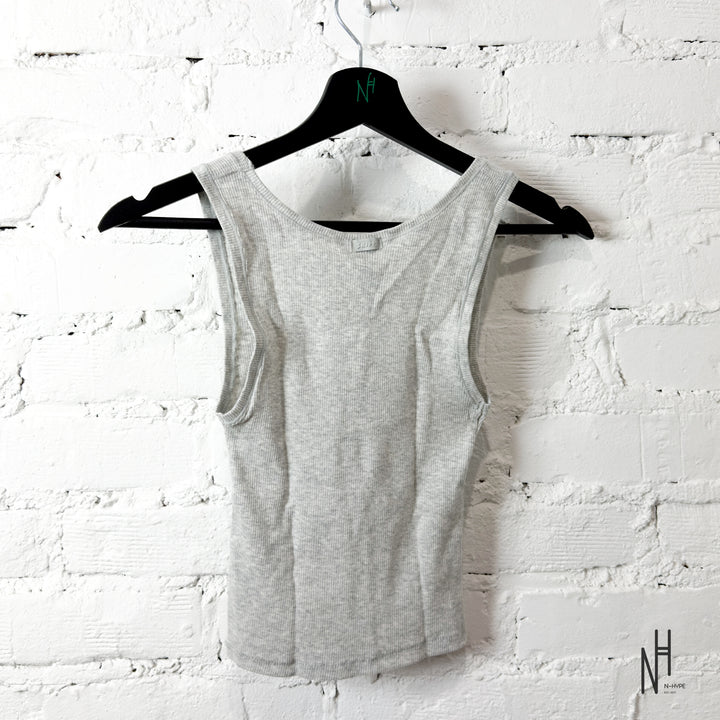 SKIMS Cotton Rib Tank Light Heather Grey
