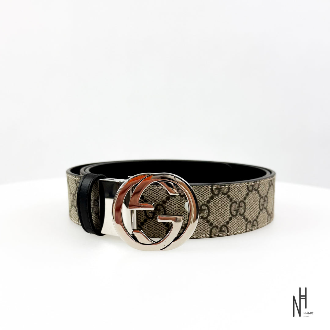 Gucci GG Supreme Belt Beige
