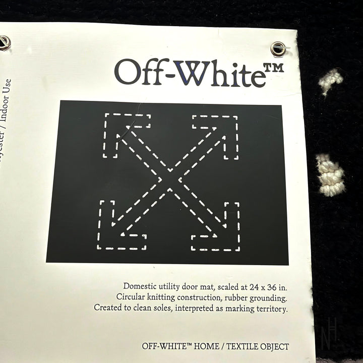 Off-White Arrows Door Mat Black Dashed White