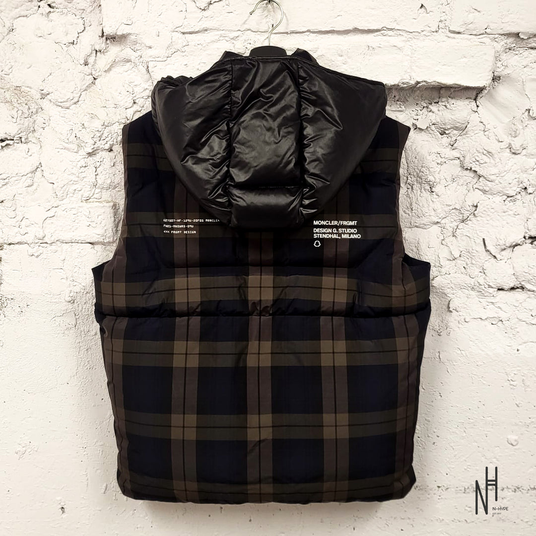 Moncler FRGMT Hiroshi Fujiwara Worren Blackwatch Tartan Gilet